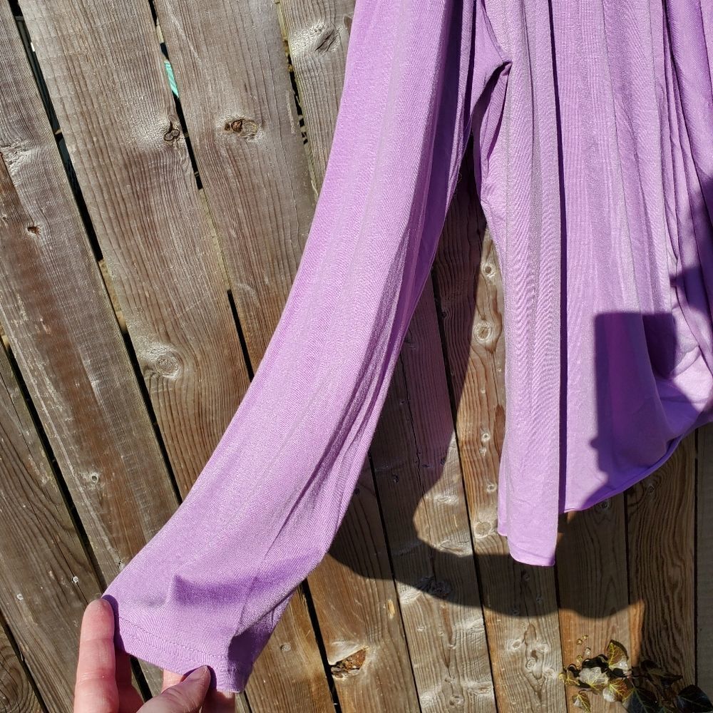 Purple Draped Front Tunic - Picture 5 of 8
